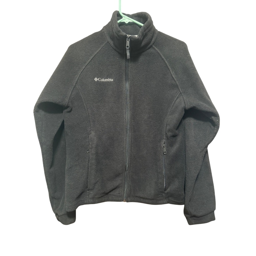 Columbia Fleece Jacket Full‎ Zip Outdoor Warm Comfy Black Youth 18/20